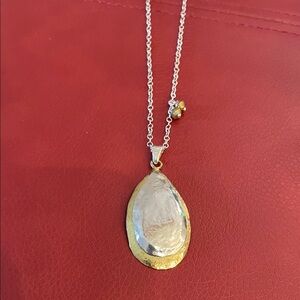 Opulenza Two-Tone Oval Pendant Necklace